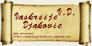 Vaskrsije Đaković vizit kartica